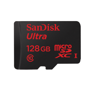 SANDISK microSD UHS-I + ADAPTER CL.10 128MB 80MB/sec